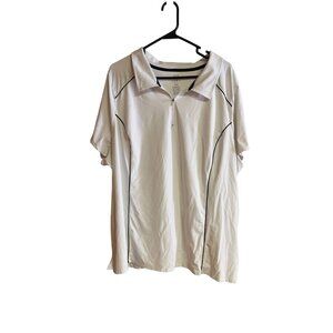 Livi Active White Zip-Up Short Sleeve Athletic Top Size 26/28